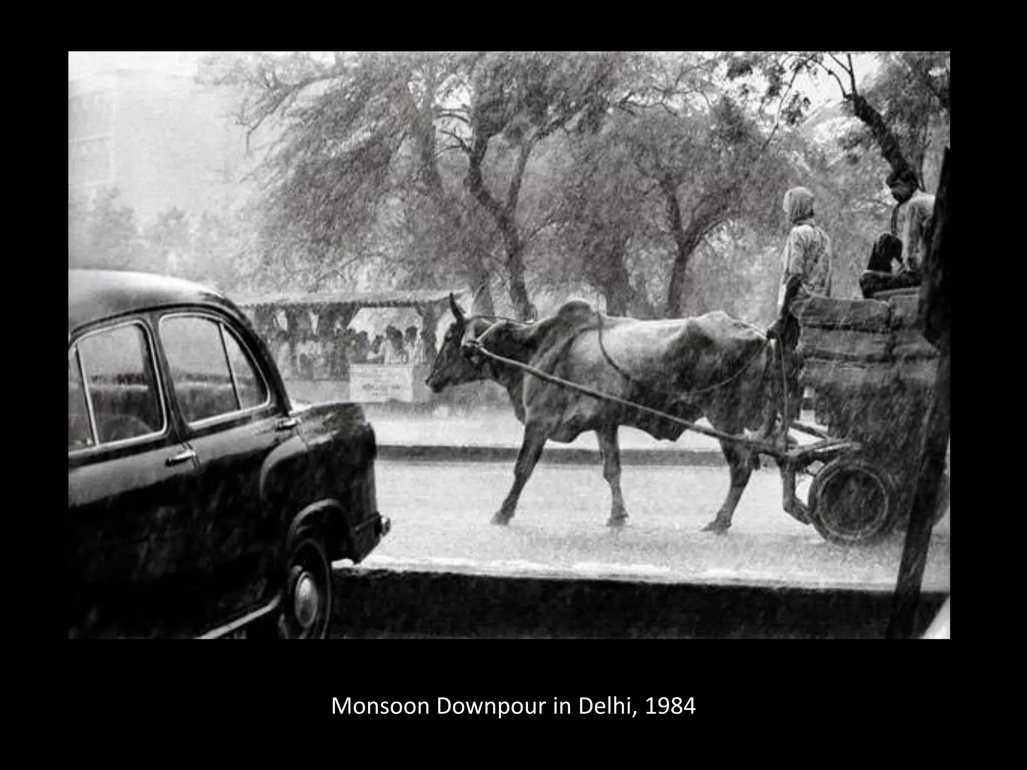 Monsoon Downpour in Delhi, 1984