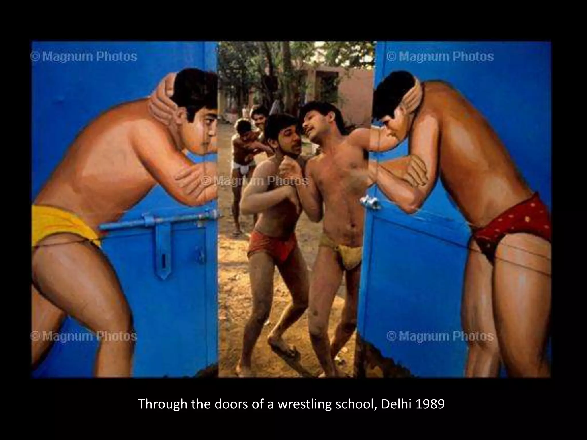 Through the doors of a wrestling school, Delhi 1989