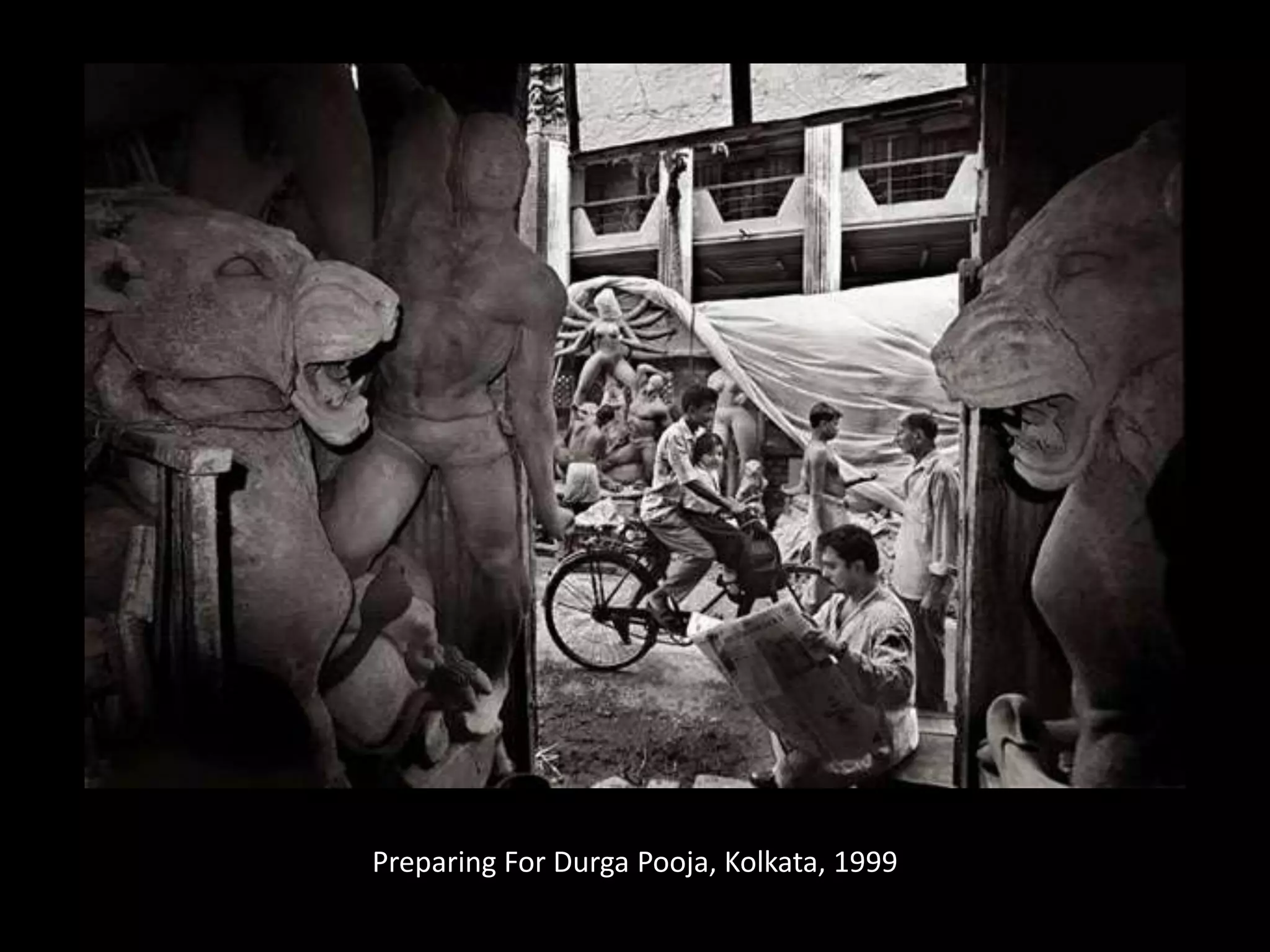Preparing For Durga Pooja, Kolkata, 1999