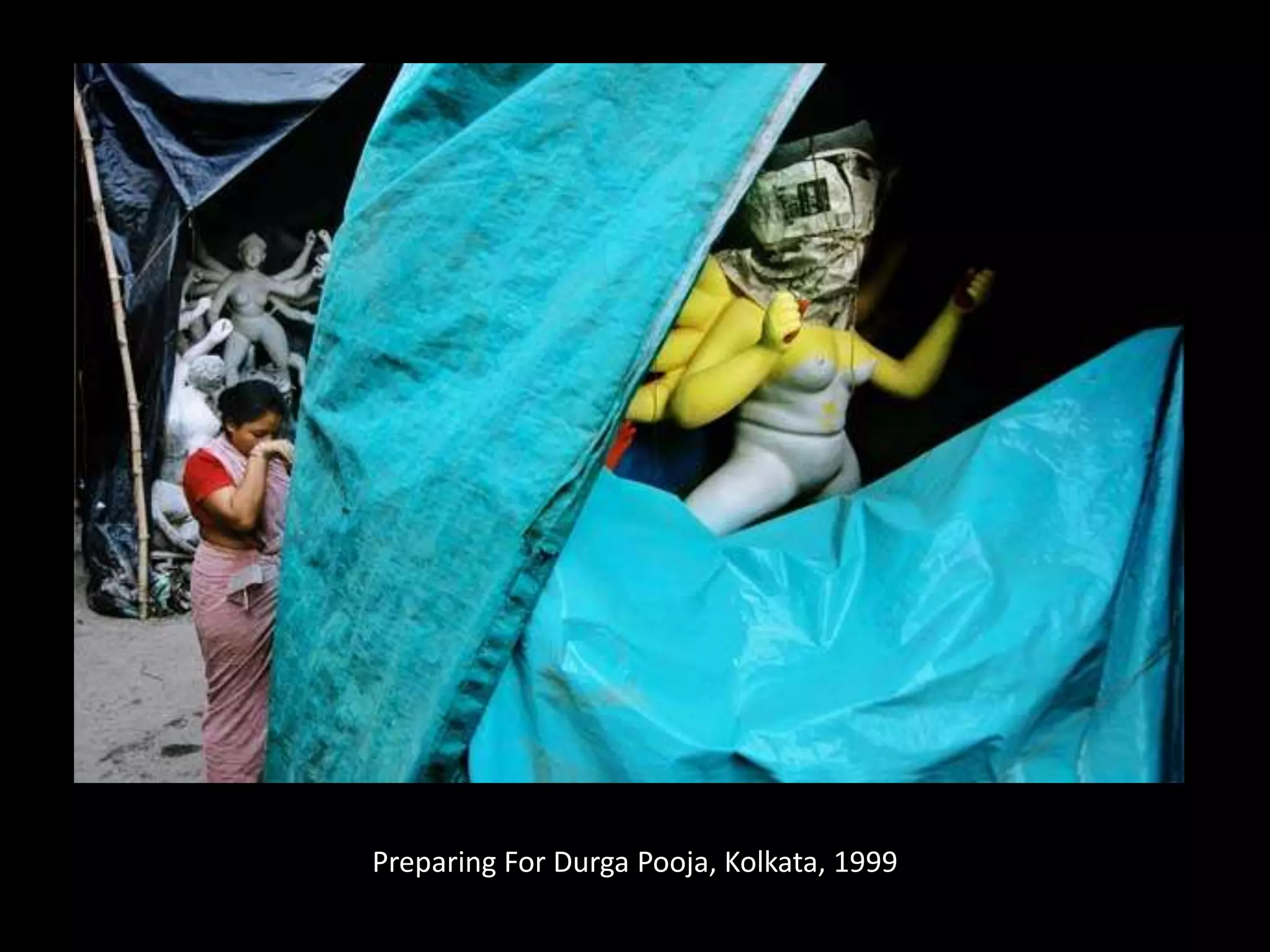 Preparing For Durga Pooja, Kolkata, 1999
