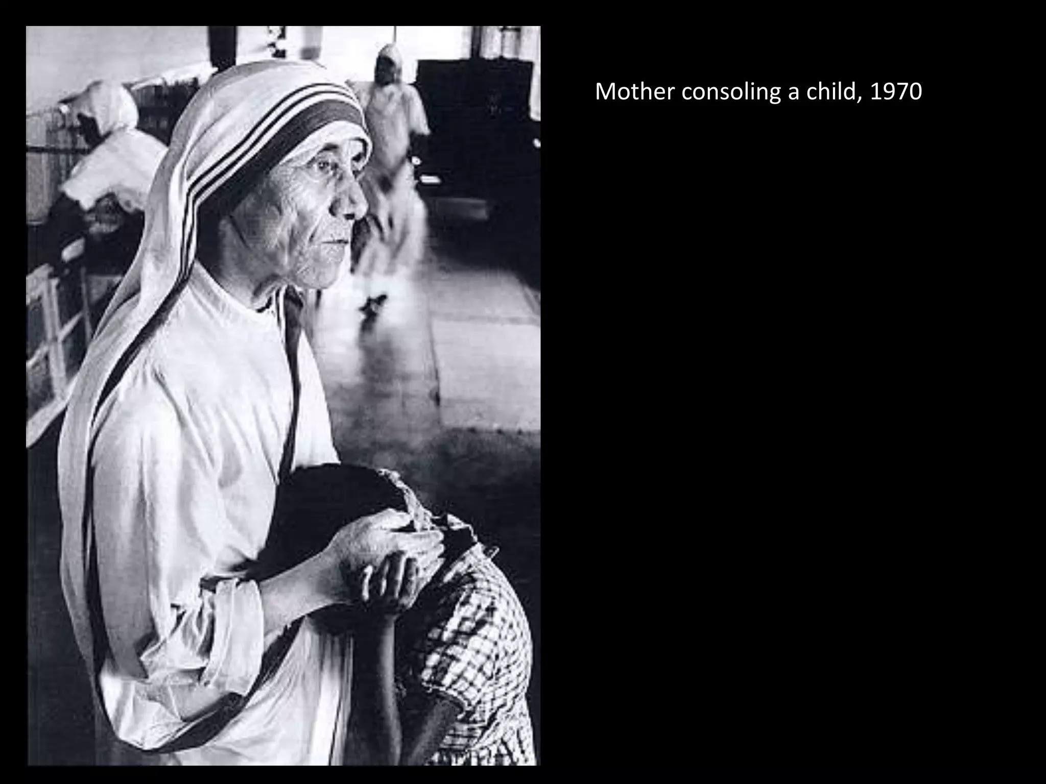 Mother consoling a child, 1970