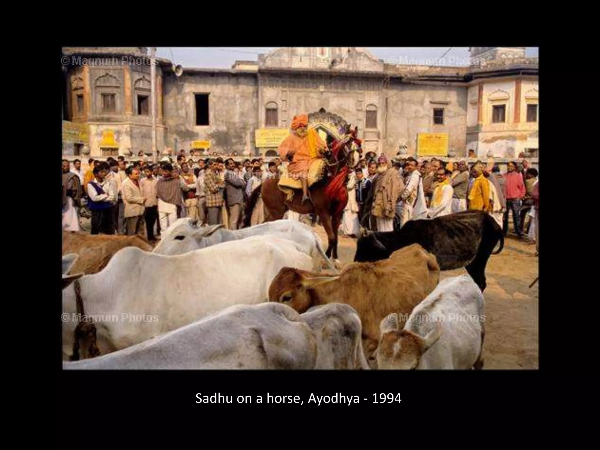 Sadhu on a horse, Ayodhya - 1994