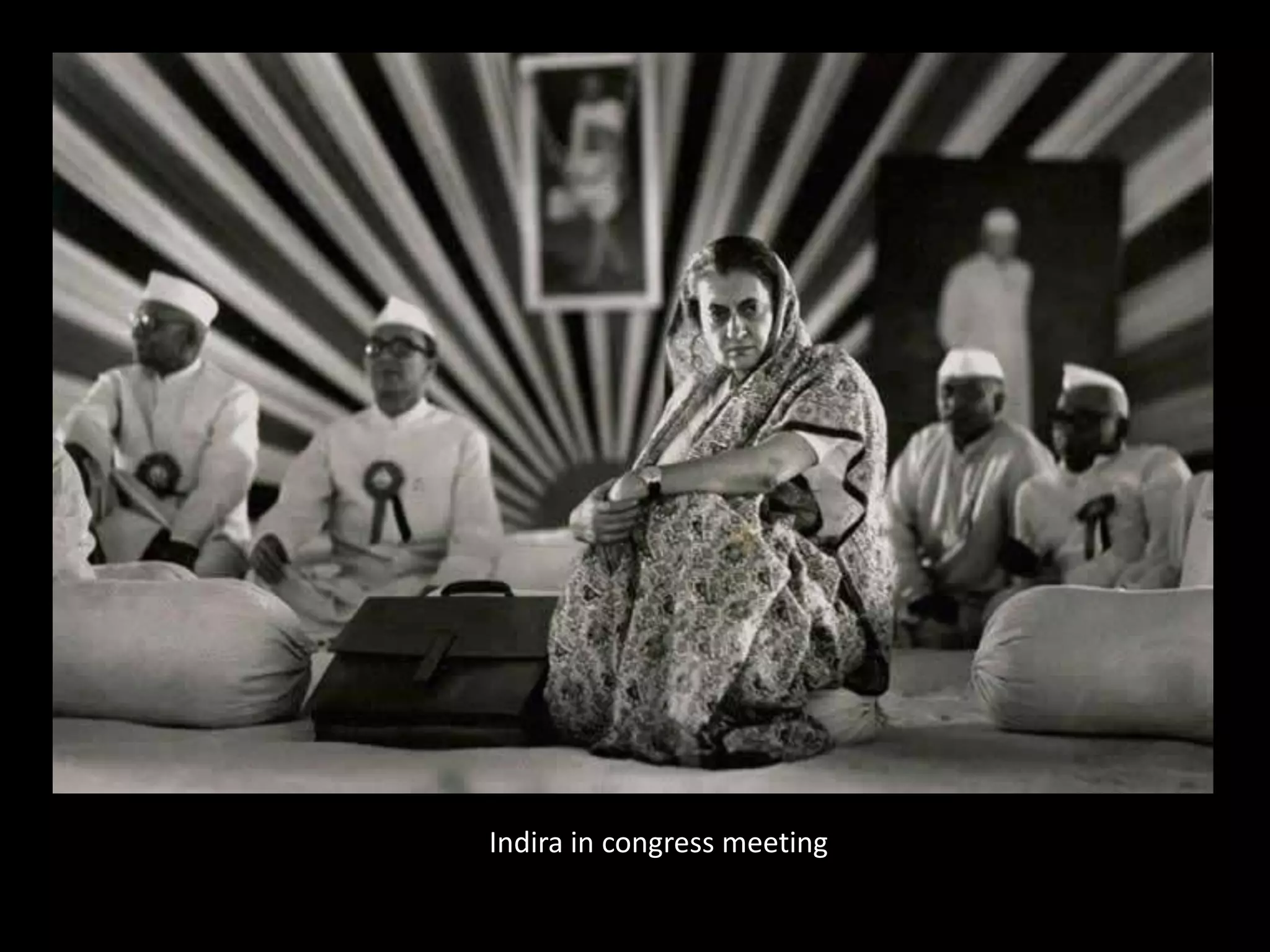 Indira in congress meeting