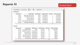 111
Grouping ReportReports 13
 