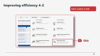 94
Send custom e-mail
Click1
Improving efficiency 4-2
 
