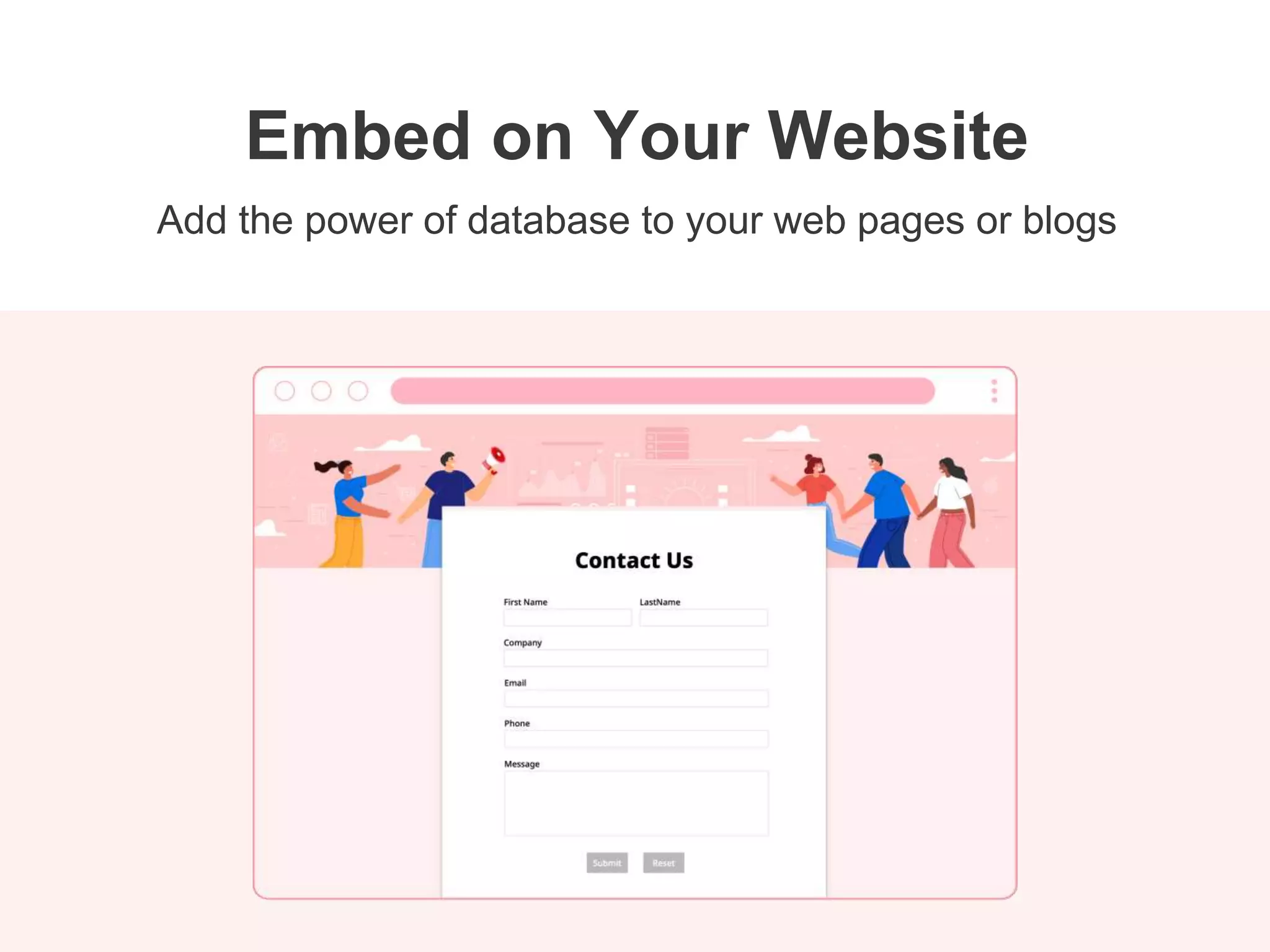 Add the power of database to your web pages or blogs
Embed on Your Website
 