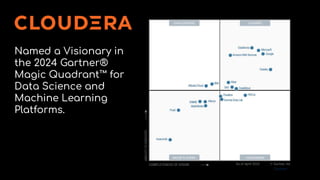 Named a Visionary in
the 2024 Gartner®
Magic Quadrant™ for
Data Science and
Machine Learning
Platforms.
 