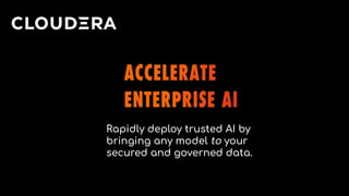 Rapidly deploy trusted AI by
bringing any model to your
secured and governed data.
 