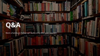 Q&A
Want a hands-on follow-up? Build a tiny RAG over one PDF.
 