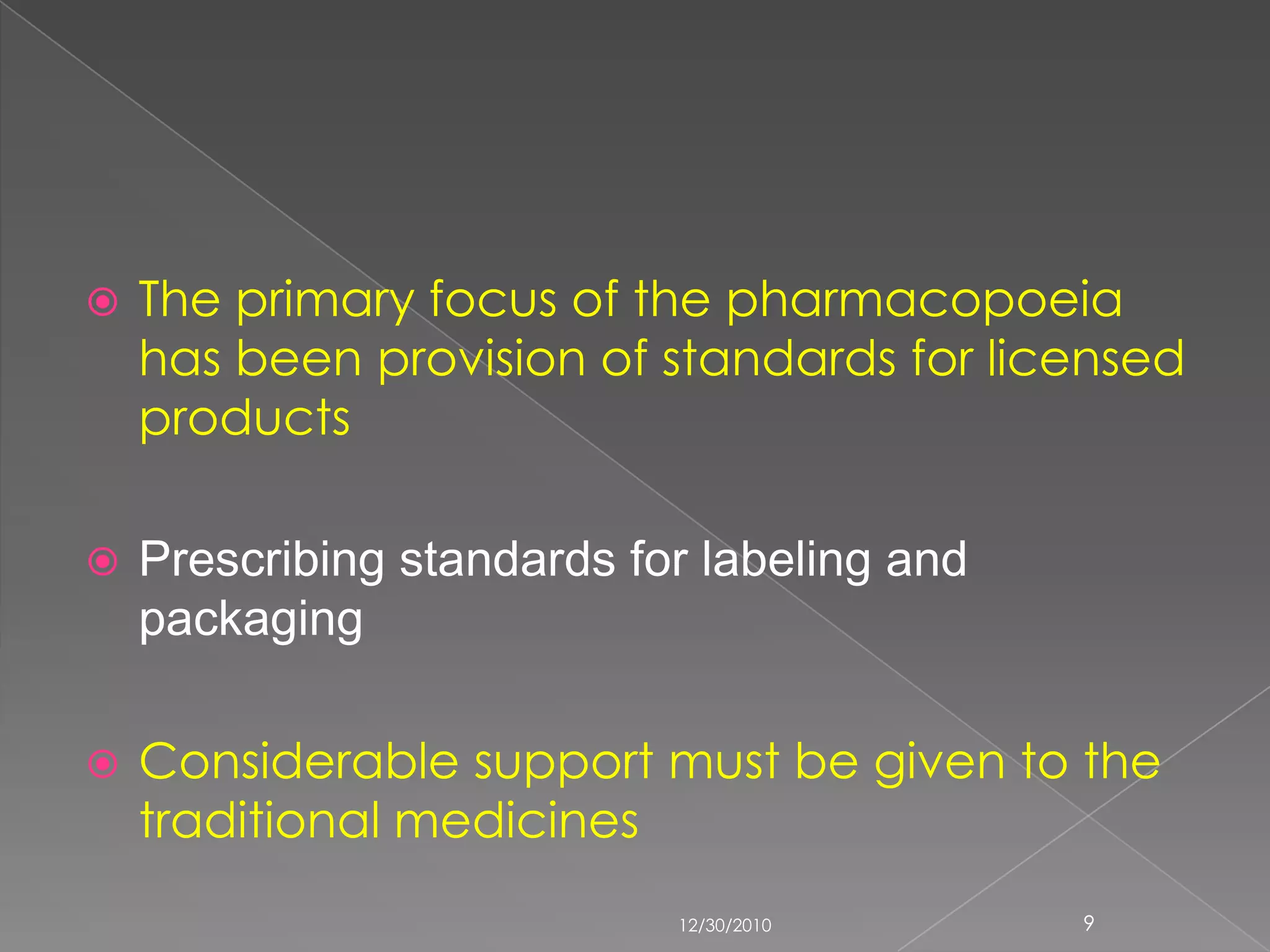 pharmacopoeial standards PPTX