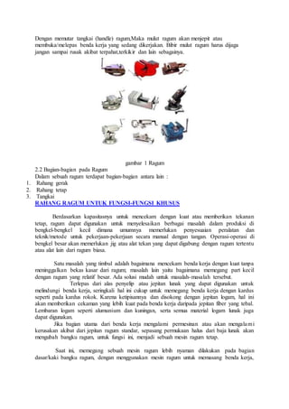 Ragum sebagai perlengkapan alat perkakas tangan | DOCX