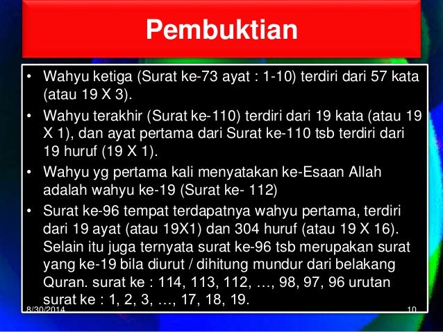 Rahasia angka 19 dalam