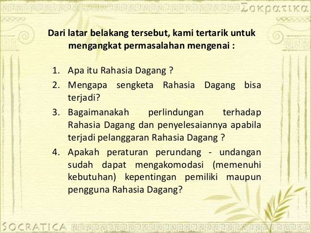 Rahasia Dagang