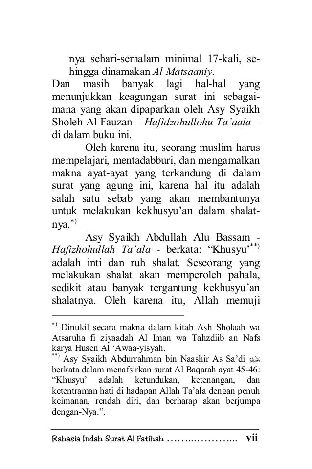 Rahasia indah surat al fatihah
