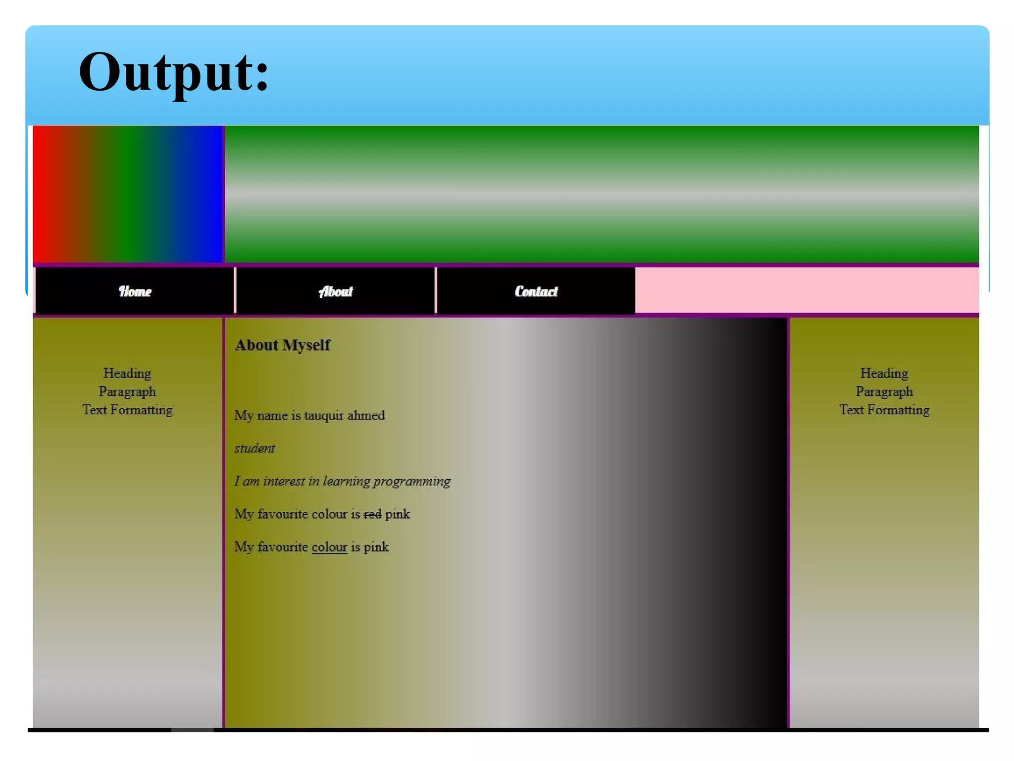 Output: