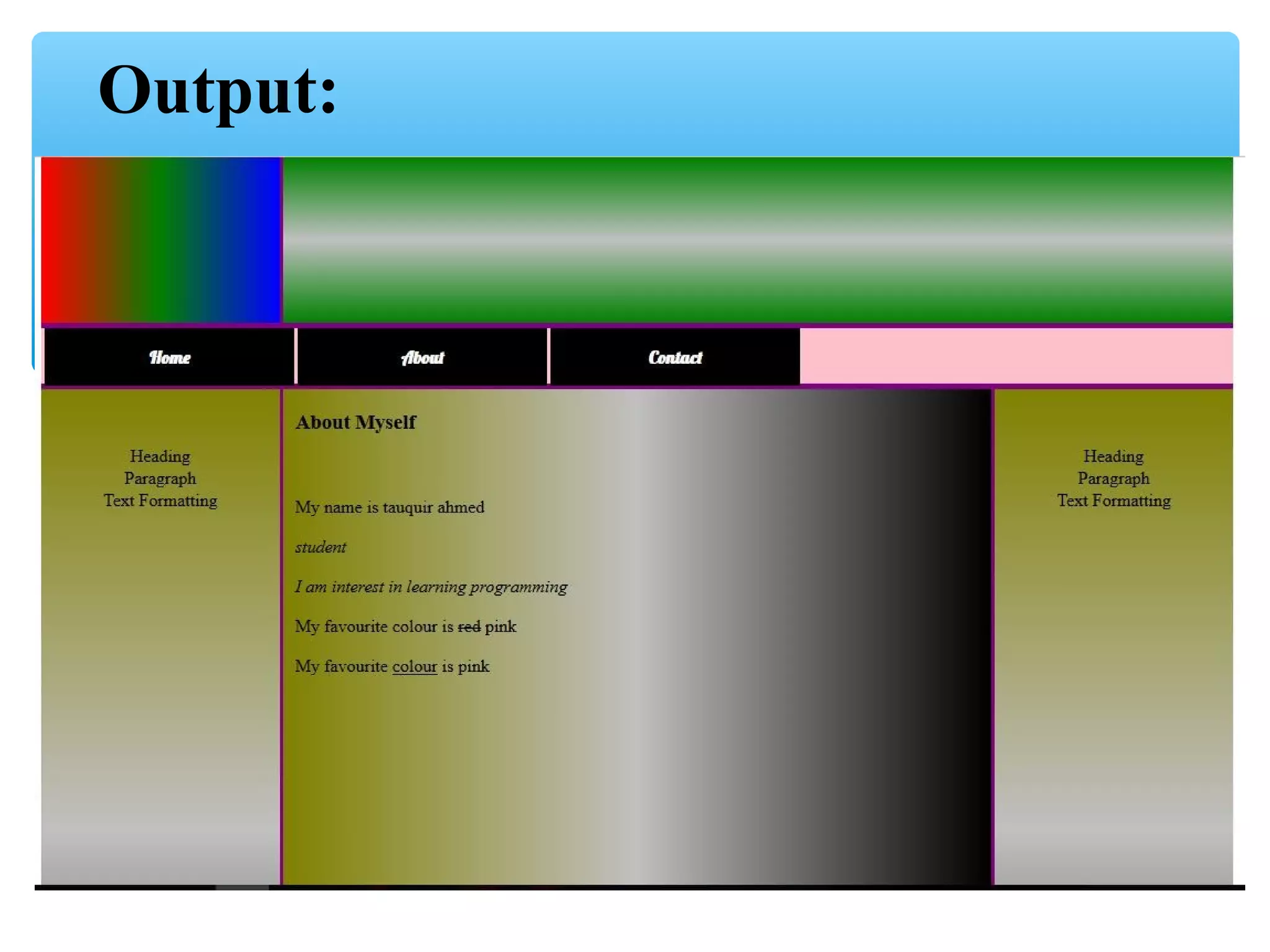 Output: