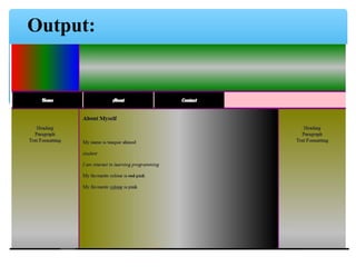 Output:
 