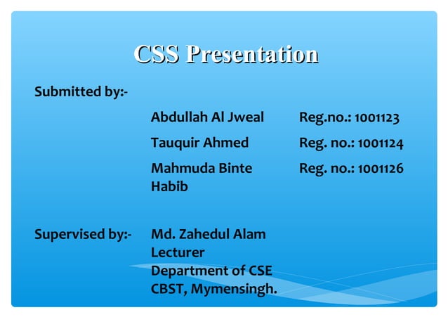 Html & Css presentation | PPT