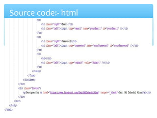 Source code:- html
 