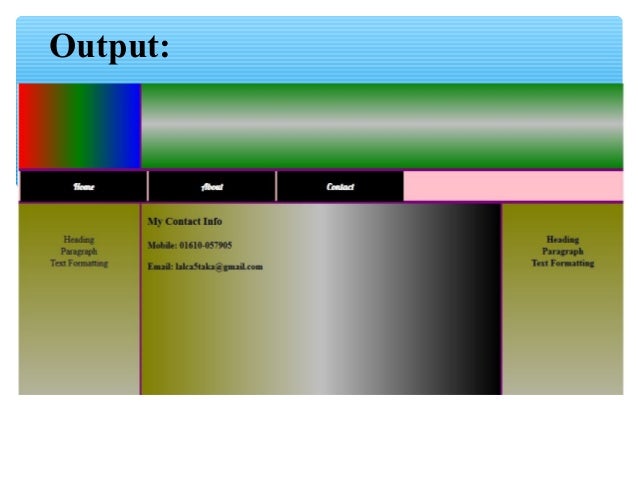 Html & Css presentation
