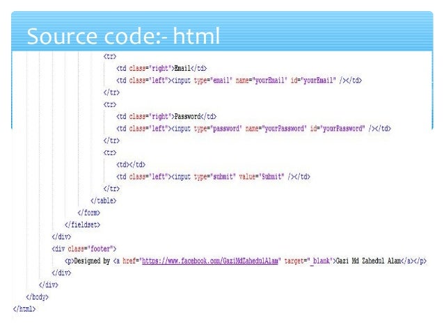 Html presentation pdf image