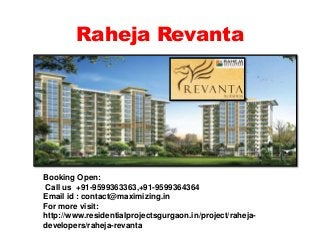 Raheja Revanta




Booking Open:
Call us +91-9599363363,+91-9599364364
Email id : contact@maximizing.in
For more visit:
http://www.residentialprojectsgurgaon.in/project/raheja-
developers/raheja-revanta
 