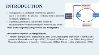 Nutrigenomics - An Advanced Trend in Nutrition | PDF