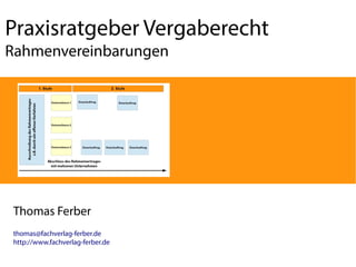 Praxisratgeber Vergaberecht
Rahmenvereinbarungen
Thomas Ferber
thomas@fachverlag-ferber.de
http://www.fachverlag-ferber.de
 