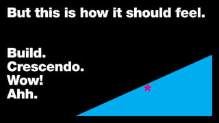 *
But this is how it should feel.
Build.
Crescendo.
Wow!
Ahh.
 
