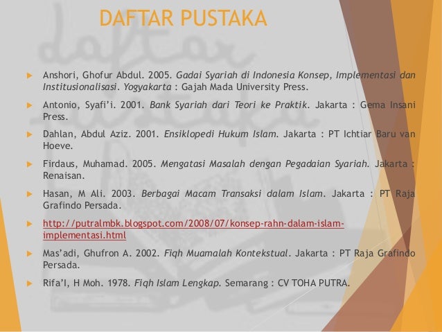 pelelangan jaminan gadai barang makalah syariah (Gadai Syariah) Rahn pelelangan jaminan gadai barang makalah syariah (Gadai Syariah) Rahn