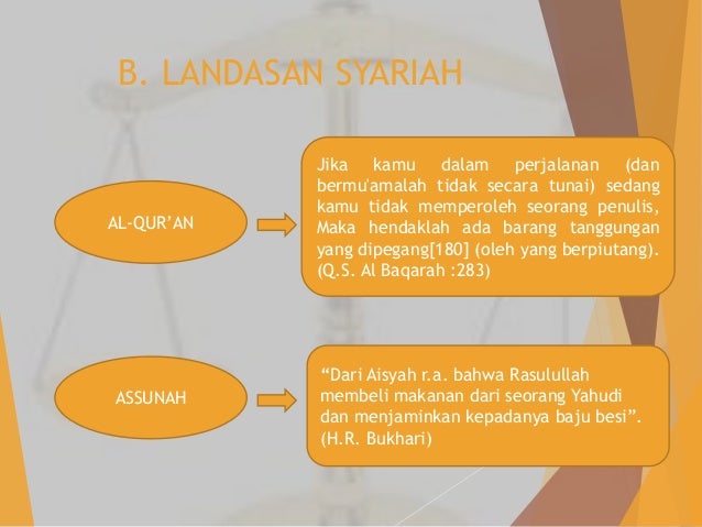 jaminan gadai pengertian barang Syariah) Rahn (Gadai