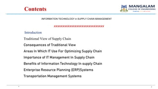 information technology in supply chain management | PDF