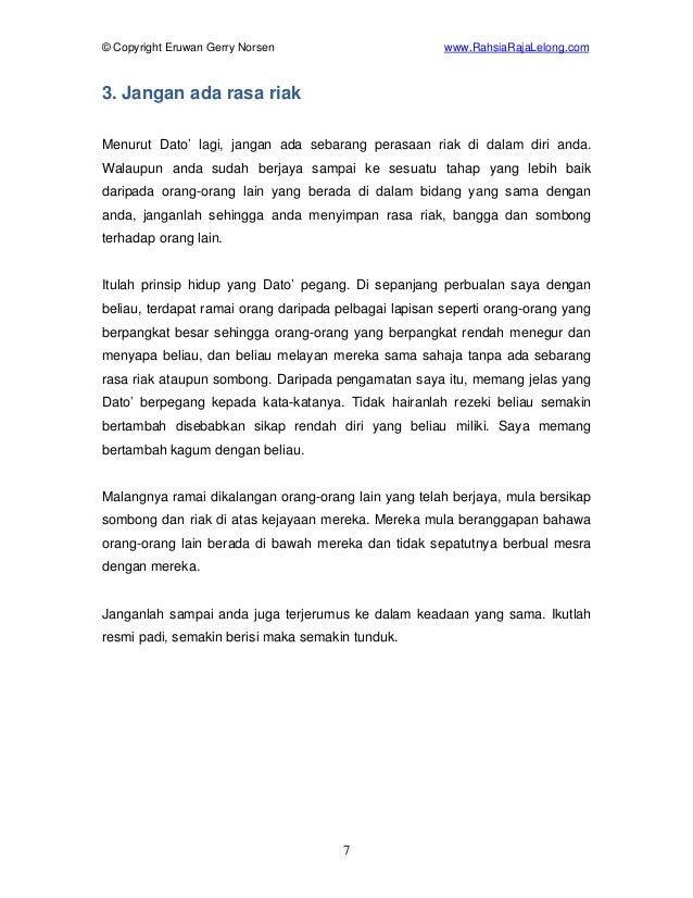 Rahsia Kejayaan Dato Fadzilah Kamsah