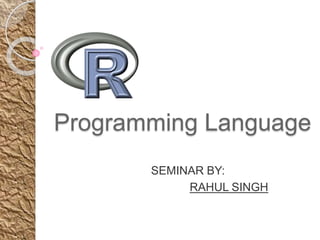 Programming Language
SEMINAR BY:
RAHUL SINGH
 
