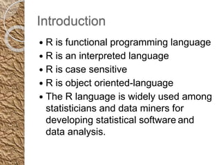 R programming Language , Rahul Singh | PPT