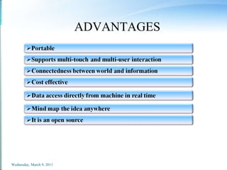 ADVANTAGES Wednesday, March 9, 2011 