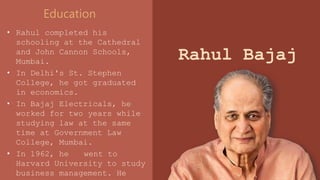 Powerpoint Presentation On Rahul Bajaj Pptx