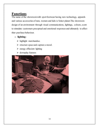 project report on shoes