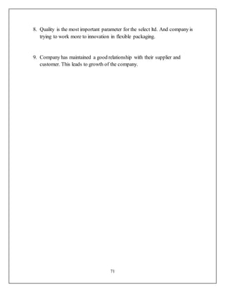 project report on shoes