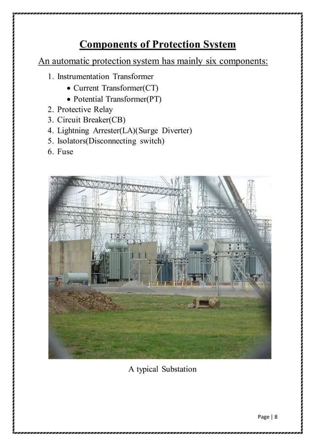 Power system protection seminar report