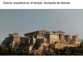 Grecia: arquitectura, el templo, Acrópolis de Atenas
 