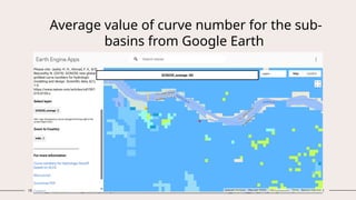 Average value of curve number for the sub-
basins from Google Earth
18 Presentation title 20XX
 