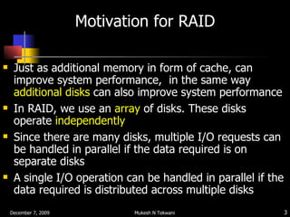 What does RAID mean? - RAID Definitions