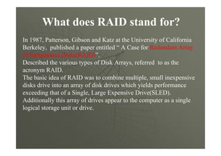 Understanding RAID Levels (RAID 0, RAID 1, RAID 2, RAID 3, RAID 4, RAID ...