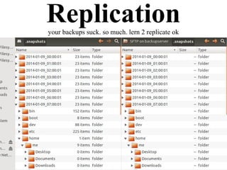 Replicationyour backups suck. so much. lern 2 replicate ok
 