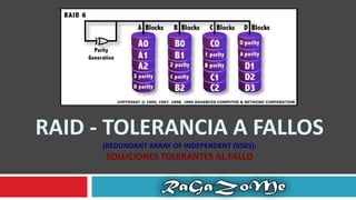 RAID - Tolerancia a Fallos(Redundantarray of independent disks):Soluciones Tolerantes al Fallo 