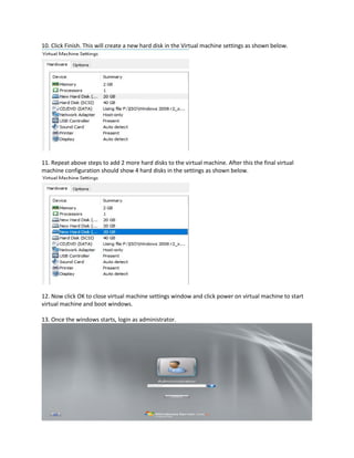 Raid 1 and raid 5 configuration in windows server | PDF