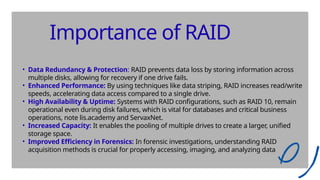 Comprehensive Guide to RAID Acquisition in Digital Forensics | PPTX