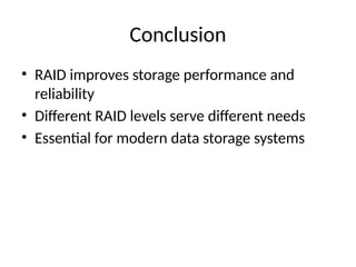 RAID_COA_Presentation (1) COMPUTER ORGANIZATION AND ARCHITECTURE | PPTX