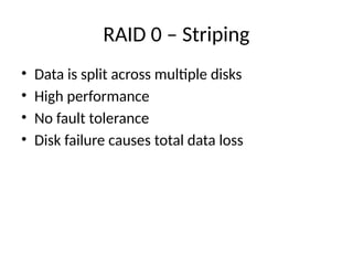 RAID_COA_Presentation (1) COMPUTER ORGANIZATION AND ARCHITECTURE | PPTX